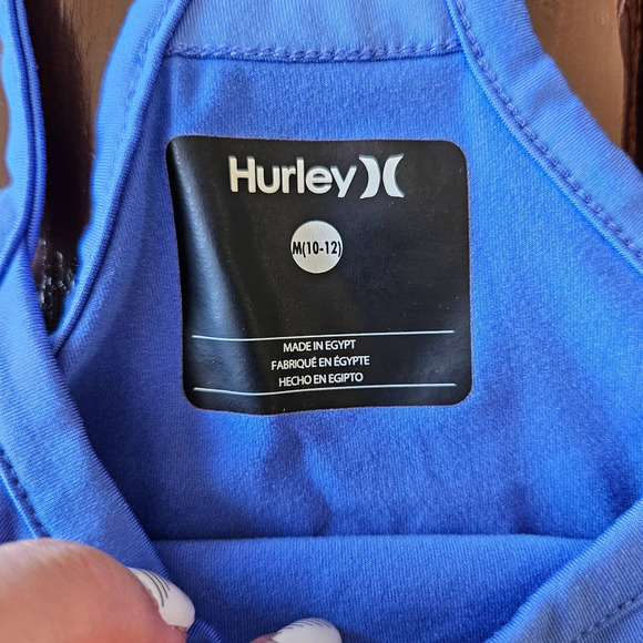 Hurley‎ Girl's Blue Ruffle Hem Tank Dress. Size M (10-12) - Picture 5 of 8